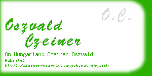 oszvald czeiner business card